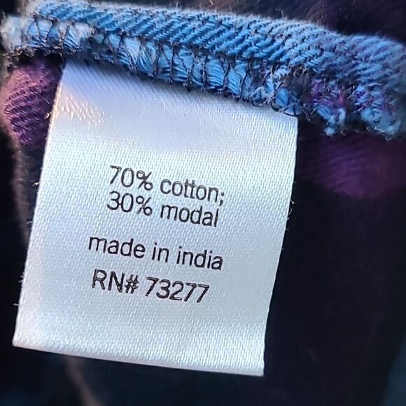 EVRI Blue & Purple Plaid Babydoll Top, Bell Sleeves, Size 1X - Picture 10 of 10